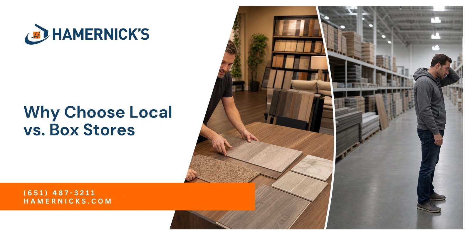 Why Choose Local vs. Box Stores for Flooring | difference between Local and Big Box stores