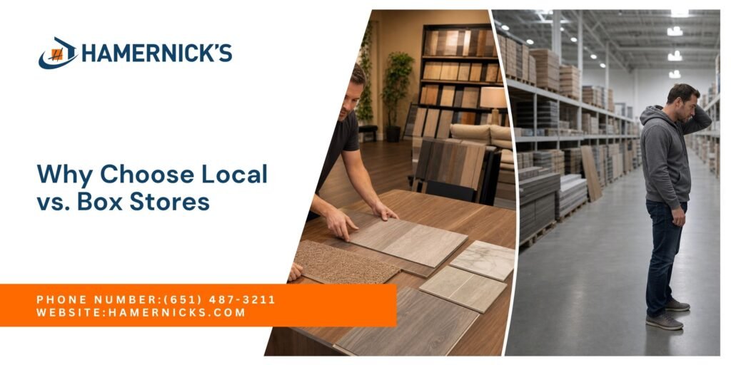 Why Choose Local vs. Box Stores for Flooring | difference between Local and Big Box stores